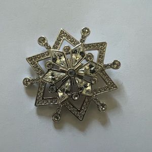 Swarovski snowflake pin